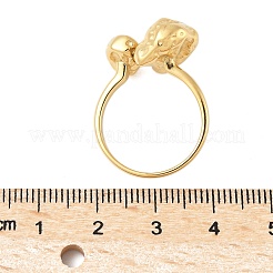 304ステンレススチールオープンカフリング  ナゲット  ゴールドカラー  usサイズ7 3/4(17.9mm)&nbsp;LS-RJEW-S627-01A-G
