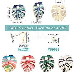 DIY Leaf Drop Earring Making Kit&nbsp;DIY-PH0006-38