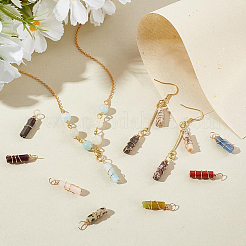 30Pcs 15 Styles Natural Mixed Gemstone Copper Wire Wrapped Big Pendants&nbsp;PALLOY-PH01687