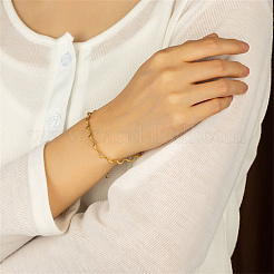 Brass Twist Wave Link Chain Bracelets for Women&nbsp;DN6472-2
