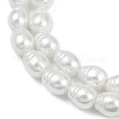 Electroplate Porcelain Imitation Pearl Beads Strands&nbsp;BSHE-Z009-04