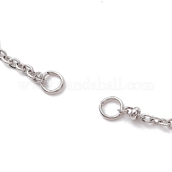 2個 2色 304ステンレススチール 衛星チェーンブレスレット  ゴールデン·ステンレス鋼色  6-3/4インチ（17cm）  1pc /カラー&nbsp;AJEW-JB01277