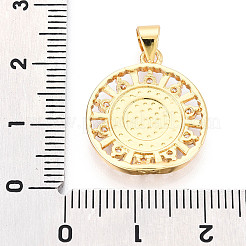 Brass Micro Pave Clear Cubic Zirconia Pendants&nbsp;KK-N268-83G