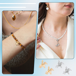16Pcs 2 Colors Alloy Horse Charms&nbsp;FIND-BC0019-49B