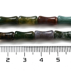 天然石インディアン瑪瑙ビーズ連売り  竹の共同  12x5x4mm  穴：1mm  約32個/連  15.35''（39センチメートル）&nbsp;G-Q178-A03-01