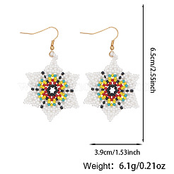Bohemian Handmade Glass Seed Beads Dangle Earrings&nbsp;IE0673