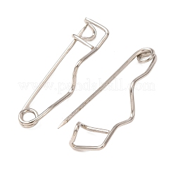 Iron Crimp Safety Pin Brooch Findings&nbsp;JEWB-Z050-01P-02