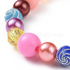 Rainbow Theme Bracelets & Necklaces Sets for Kids&nbsp;SJEW-JS01266