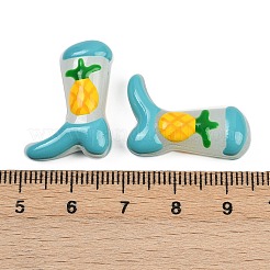 Boot Baking Paint Glass Enamel  Beads&nbsp;LAMP-C020-02E