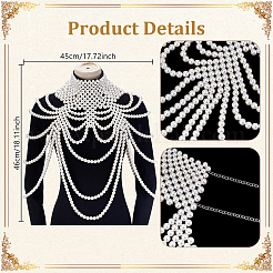 1Pc Imitation Pearl Round Beaded Multi-Layered Shoulder Body Chains for Women&nbsp;AJEW-GA0010-06
