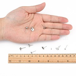 Non-Tarnish 304 Stainless Steel Stud Earring Settings & Findings&nbsp;STAS-MSMC002-05P