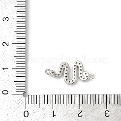 Brass Micro Pave Clear Cubic Zirconia Connector Charms&nbsp;KK-G526-02P