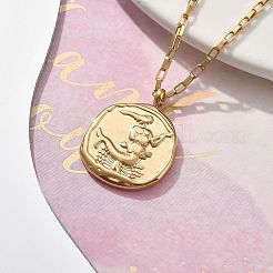 304 Stainless Steel Constellation Pendant Necklaces&nbsp;NJEW-K392-01G-04