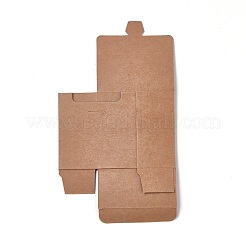 クラフト紙箱  正方形  バリーウッド  80x80x40mm&nbsp;CON-WH0032-D01