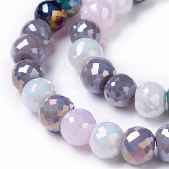 Opaque AB Color Glass Beads Strands&nbsp;GLAA-H022-05
