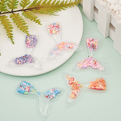 30Pcs 6 Colors Quicksand Sequin Plastic Cabochons&nbsp;KY-CJ0001-42