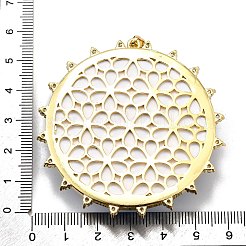 Rack Plating Brass Micro Pave Cubic Zirconia Glue Photographic Paper Pendants&nbsp;KK-D343-02G