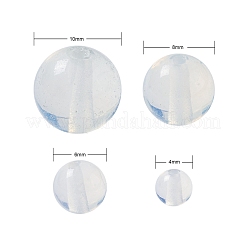 340個4サイズオパライトビーズ  ラウンド  4mm / 6mm / 8mm / 10mm  穴：0.8~1.2mm&nbsp;G-LS0001-28