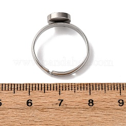 304 Stainless Steel Adjustable Ring Components&nbsp;X-STAS-B098-02B-P