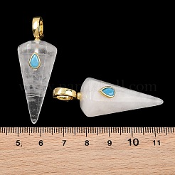 Natural Quartz Crystal Rock Crystal Pointed Pendants&nbsp;GG-CBA19F2-02G-04