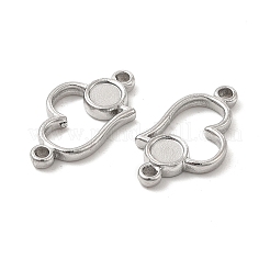 Non-Tarnish 304 Stainless Steel Cabochon Connector Settings&nbsp;STAS-B032-11P