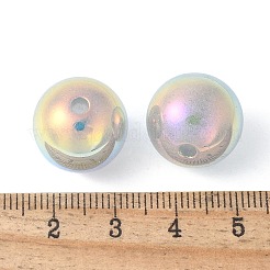 メッキABSプラスチックビーズ  ラウンド  ゲインボロ  16mm  穴：2mm&nbsp;X-OACR-B026-02C
