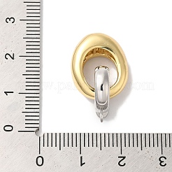 Oval Rack Plating Brass Fold Over Clasps&nbsp;KK-A225-03A-G