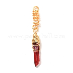 Natural Dyed Quartz Pointed Pendants&nbsp;PALLOY-JF00935