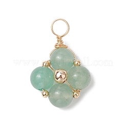 Natural Mixed Gemstone Round Copper Wire Wrapped Pendants&nbsp;PALLOY-JF03047