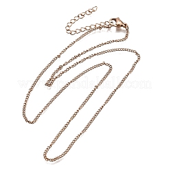 201 Stainless Steel Twisted Chain Necklaces&nbsp;NJEW-R023-09RG