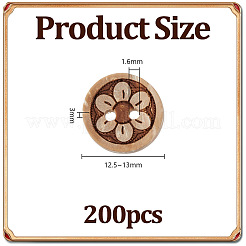 200Pcs Coconut Shell Buttons&nbsp;BUTT-HY0001-20