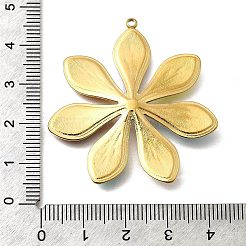 304ステンレススチールエナメルペンダント  花  天然パールと  イオンプレーティング（ip）  18KGP本金メッキ  43x41x4.5mm  穴：1.6mm&nbsp;STAS-Z163-31G