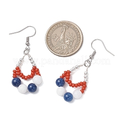 304 Stainless Steel Teardrop Dangle Earrings&nbsp;EJEW-MZ00462-01