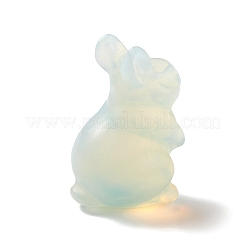 オパールホーム画面の装飾  3のdウサギ  22x40mm&nbsp;DJEW-PW0006-04B
