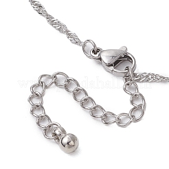 304 Stainless Steel Singapore Chain Bracelet Makings&nbsp;AJEW-JB01321-02