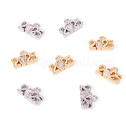 8Pcs 2 Colors Glass Charms&nbsp;KK-TA0001-77