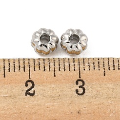 合金ビーズ  長持ちメッキ  鉛フリー＆カドミウムフリー＆ニッケルフリー  カボチャ  プラチナ  5.5x3mm  穴：1.5mm&nbsp;PALLOY-K020-10P