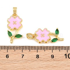 Brass with Enamel Pendants&nbsp;KK-CBA9AB3-18G-02