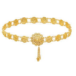 Flower Alloy Link Chain Bell Tassel Waist Belly Chains for Women&nbsp;FS-WG85D53-01
