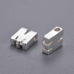 真鍮製チャーム  文字L  文字.m  5x4x2mm  穴：1mm&nbsp;LS-KK-P081-M-S