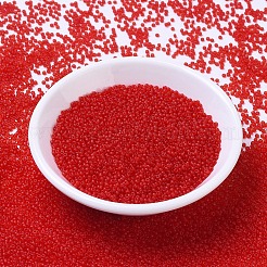 MIYUKIラウンドロカイユビーズ  日本製シードビーズ  11/0  (rr140f)マットトランスペアレントレッドオレンジ  11/0  2x1.3mm  穴：0.8mm  約1111個/10g&nbsp;X-SEED-G007-RR0140F
