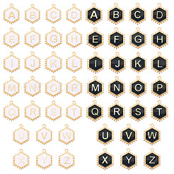 52Pcs 2 Colors Alloy Enamel Pendants&nbsp;ENAM-TA0002-97B