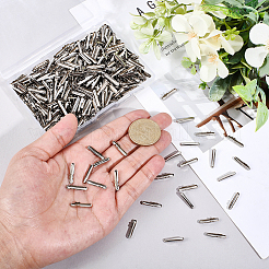 500個の鉄コードが終了します  折りたたみ式カシメエンドパーツ  プラチナ  16.5x3x3.5mm&nbsp;IFIN-SC0002-02
