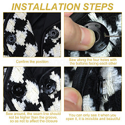 4 Styles Alloy & Brass Buttons&nbsp;BUTT-PH0001-33B