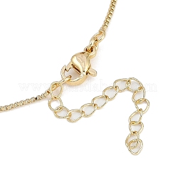 Brass Micro Pave Clear Cubic Zirconia Pendant Box Chain Necklaces for Women&nbsp;NJEW-U015-06P-01