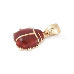 Brass Enamel Pendants&nbsp;KK-Z107-07G