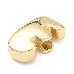 Brass Initial Beads&nbsp;KK-B167-27G-01E