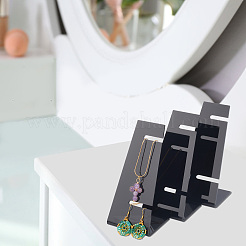 アクリル時計ディスプレイスタンド  L字型  ブラック  7.1x5.2x13cm&nbsp;ODIS-WH0029-11B