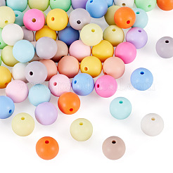 71Pcs Frosted Opaque Acrylic Beads&nbsp;OACR-TA0004-18
