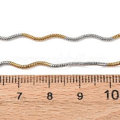 1.5MM Two Tone 304 Stainless Steel Wave Snake Chain Necklaces for Women&nbsp;NJEW-G194-01GP